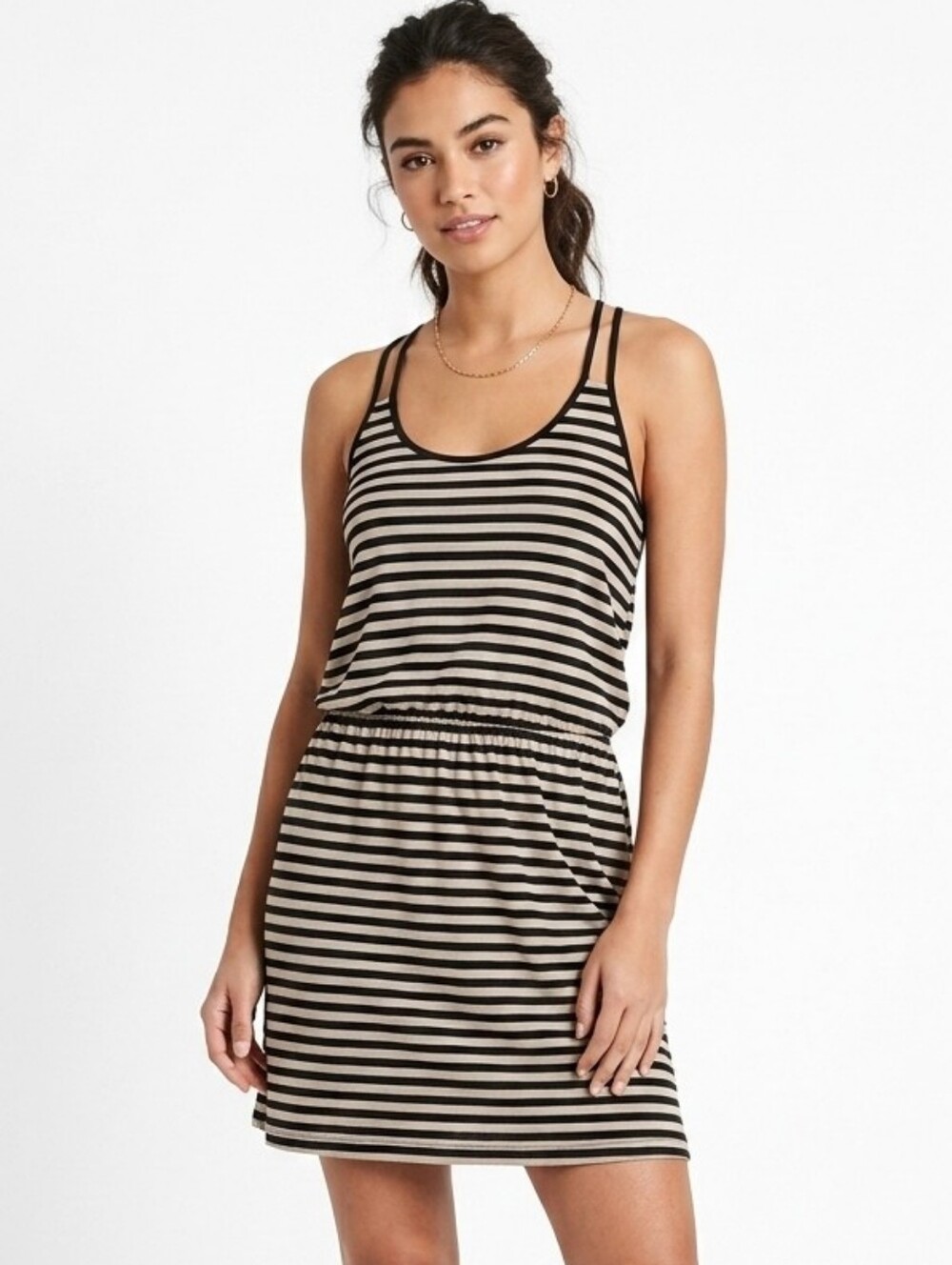 WISH Mini Dress Medium Striped Racerback Tank